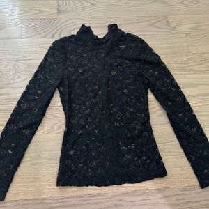 WHBM mesh flower style, long sleeve shirt
